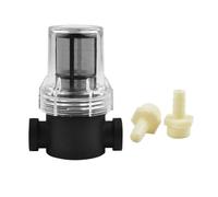 Tidevib Filtro en línea para elaboración casera de malla 100 con 2 púas de manguera, 12 mm, para eliminar sedimentos de cerveza, no necesita bomba, utensilios de cocina