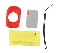 Tidevib Funda de silicona con protector de pantalla de cristal templado para Garmin Edge 530 para Garmin 530 Ciclismo Ordenador Negro