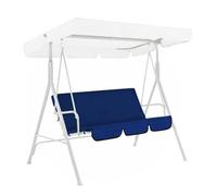 Tidevib Funda para columpio para patio, jardín, exterior, cojín de repuesto de 150 cm, impermeable, con correas ajustables, color azul oscuro