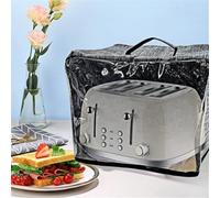 Tidevib Funda para tostadora KitchenAid de 4 rebanadas para máquina de pan, a prueba de polvo, lavable, tela Oxford con panel frontal transparente, utensilios de cocina gris