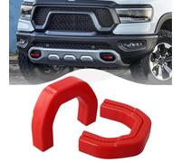 Tidevib Fundas para ganchos de remolque delanteros 1500 2019-2024, material ABS, para rojo, paquete de 2, para 1500 accesorios (excluye para Classic/Warlock/2500/3500)