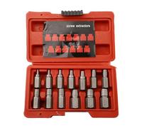Tidevib Juego de 13 extractores de tornillos para pernos dañados y rotos, kit de herramientas de extracción de cabeza hexagonal con tamaños de 1/8 a 1/2 pulgadas