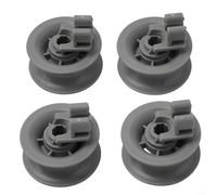 Tidevib Juego de 4 ruedas de cesta superior 611666 ABS gris de repuesto para Bosch para Siemens para lavavajillas Neff, juego de rodillos de cesta superior