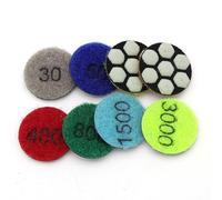 Tidevib Juego de 8 almohadillas de pulido de 25 mm, 30/50/100/200/400/800/1500/3000, discos de molienda en seco y húmedo para restauración de piedra, para granito de jade, mármol, hormigón