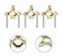 Tidevib Juego de abrazaderas de tierra de aleación de cobre para unir cable de tierra a tubería de agua o conducto de acero, paquete de 3, se adapta a tubos de 1/2 a 1 pulgada y cable #10 a #2