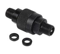 Tidevib Juego de acopladores hidráulicos rápidos M14x15mm rosca macho, acero al carbono, negro, para herramientas hidráulicas y equipos industriales