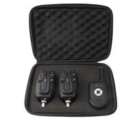 Tidevib Juego de alarma digital inalámbrica para pesca de carpas con flash LED y sonido, resistente a la lluvia, sensibilidad ajustable, cañas de mar, 4 alarmas y 1 receptor