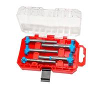 Tidevib Juego de brocas de aleación de carburo para madera y plástico, herramienta de instalación de bisagra de 18 mm, 20 mm, 25 mm, 30 mm, 35 mm con plantilla de guía ajustable