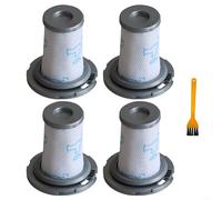 Tidevib Juego de filtros de lavadora para aspiradora X Force, para modelos Flex 8 60 Rh96xpert 6 60 Rh68 Kit de filtros de aspiradora incluye 4 filtros lavables y un cepillo de limpieza