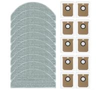 Tidevib Kit de accesorios de repuesto para aspiradora Hoover HG4 para robot aspirador Hydro Pro, 10 almohadillas para fregona, 10 bolsas de polvo