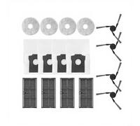 Tidevib Kit de accesorios de repuesto para Dreame E40 Ultra para robot aspirador Mova E40 Ultra, 4 cepillos laterales, 4 almohadillas de fregona, 4 bolsas de polvo, 4 filtros HEPA