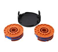 Tidevib Kit de alimentación automática para carrete de repuesto con tapa Ozito LTR-529U y para Worx WG119E, línea de 1,5 mm x 10 m, plástico, 2 carretes incluidos