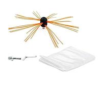 Tidevib Kit de cepillo flexible de nailon para limpieza de chimenea con cabezal de limpieza eléctrico y accesorios para el mantenimiento de chimeneas y rejillas de ventilación
