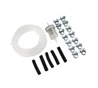 Tidevib Kit de filtro en línea de combustible de 45 m con clips de manguera para reparación de calentadores y mantenimiento del tanque de combustible 3.93