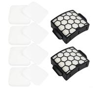 Tidevib Kit de filtros de repuesto para aspiradora vertical Shark Navigator LA401/LA555/LA700/LA300/LA301/LA322/LA351/LA500/LA502/LA360/LA362/LA455/LA702, 2 filtros HEPA, 4 de espuma y 4 filtros de