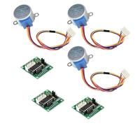 Tidevib Kit de motor paso a paso con placa de conductor, 3 juegos de motores 5V 28BYJ-48 y módulos ULN2003 para proyectos Arduino