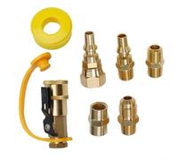 Tidevib Kit de válvula de conexión rápida de propano RV de 1/4 pulgadas, accesorios de adaptador de latón para parrilla de camping