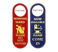 Tidevib Letrero de poliuretano de doble cara con mensaje "Please Do Not Disturb and Please Come In" para hoteles, oficinas, salas de reuniones, sesiones de terapia o tratamiento, 8 x 24 cm