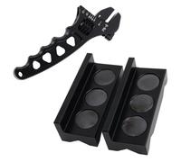 Tidevib Llave inglesa ajustable de aluminio con inserciones de mordaza de tornillo para accesorios de extremo de manguera de combustible, aceite, agua y aire AN3 a AN12