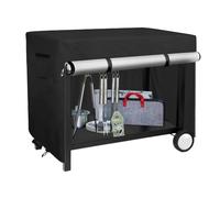 Tidevib Mantel de mesa de preparación para exteriores para carrito de parrilla de acero inoxidable, 40 x 24 pulgadas, tela Oxford 210D resistente con revestimiento de PVC impermeable, correas de