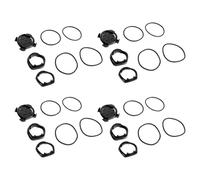 Tidevib Paquete de 4 correas de montaje para ordenador de bicicleta Garmin ABS + soporte con 4 cuerdas elásticas, para bicicletas de carretera, color negro (10 x 5 x 3 cm)