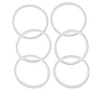 Tidevib Paquete de 6 anillos de sellado de silicona blanca mate, botellas de hidratación para apretar, repuestos de juntas de tapa a prueba de fugas, aptas para lavavajillas