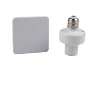 Tidevib Portalámparas E27 165-265 V con mando a distancia inalámbrico, interruptor LED, bombillas de bajo consumo hasta 100 W, color blanco