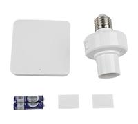 Tidevib Portalámparas E27 con mando a distancia inalámbrico, 165-265 V de voltaje, 100 W para máx. bombillas incandescentes, LED de bajo consumo, color blanco