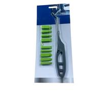 Tidevib Rascador angular de pegamento de vidrio y herramienta de acabado sellador para azulejos de cerámica con 3 cabezales intercambiables (6.5R, 10R, 13R)