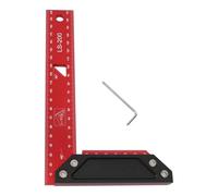 Tidevib Regla de medición cuadrada y angular de aleación de aluminio, 45/90 grados, escala de doble cara para medición y dibujo precisos, 200 mm