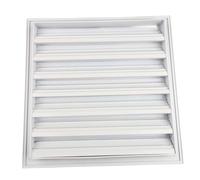 Tidevib Rejilla de ventilación de aluminio resistente a la intemperie para hoteles, restaurantes y decoración del hogar, color blanco, 200 x 200 mm a 400 x 400 mm