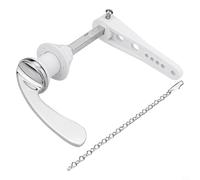 Tidevib Repuesto de manija de inodoro con cadena, llave de palanca de tanque de aleación de zinc de metal con cadena, se adapta a la mayoría de tanques