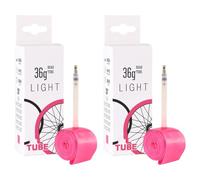 Tidevib Road For Bike - Tubo interior de bicicleta 700 x 18-32C para válvula Presta de 45/65/85 mm, material TPU ultraligero, paquete de 2, boquilla reforzada, resistente a pinchazos