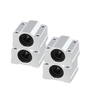 Tidevib SCS12UU - Bloques deslizantes de rodamiento de bolas de movimiento lineal para impresoras 3D CNC, eje de 12 mm para LM12UU, acero de aluminio, 42 x 36 x 28 mm