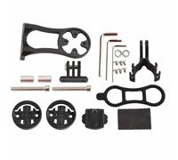 Tidevib Soporte de aleación de aluminio para extensión de vástago de bicicleta para Garmin para Bryton Cateye y cámara deportiva para la serie Edge