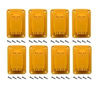 Tidevib Soporte de herramientas amarillo de plástico ABS para taladros inalámbricos de 12 V a 20 V, construcción ABS, incluye tornillos (8 piezas)