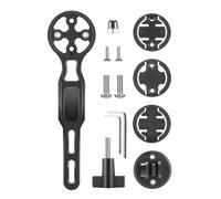 Tidevib Soporte de ordenador para bicicleta Garmin Bryton, para cámaras de acción Go Pro, material PA, soporte de extensión ligero para bicicleta, color negro