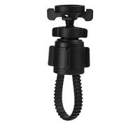 Tidevib Soporte giratorio de 360° para cronómetro de bicicleta con correa de silicona para Garmin, 3 opciones de base, integración de luz, material PA6, negro