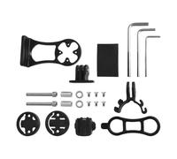 Tidevib Soporte para computadora de bicicleta para Garmin, Small G, IGPS, Brighton - Extensor de manillar de aleación de aluminio 6061-T6 con soporte para linterna, rojo/azul/negro, 26 g