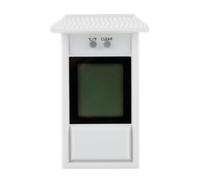 Tidevib Termómetro digital Max Min con pantalla LCD grande para invernadero, jardín, uso interior y exterior, resistente al agua IP45, montaje en pared, negro o blanco, 2 x 2 m