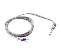 Tidevib Termopar tipo K EGT Sensor de temperatura para gas de escape de motor, sonda de acero inoxidable con rosca NPT de 1/8 pulgadas, rango de -100 a 1250C