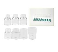 Tidevib TIG - Kit de lente de copa de soldadura y anillo para SR WP-9/17/18/20/25/26, vidrio de cuarzo de alta temperatura, 7 gafas y 20 juntas tóricas con caja de almacenamiento