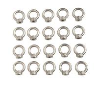 Tidevib Tuerca de ojo de elevación de acero inoxidable 304 M6, 20 tuercas de fijación roscadas hembra con anillo redondo para uso industrial