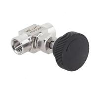 Tidevib Válvula de aguja de acero inoxidable 304 con diseño de alambre interior, 1/8 pulgadas, 1/4 pulgadas, 3/8 pulgadas, 1/2 pulgadas, para uso industrial y de laboratorio versátil