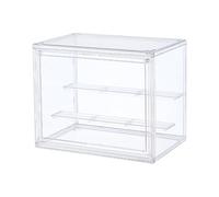 Tidevib Vitrina acrílica transparente para coleccionables, caja de estantería ajustable de 3 niveles para modelos de coches de juguete y figuras de acción, 270 x 210 x 180 mm