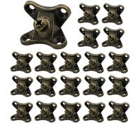 Tidgel 20 conectores de esquina de mariposa de aleación de zinc, soporte de ángulo desmontable para piezas de puerta de jardín, gabinete, reparación de puertas y muebles, color plateado