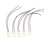 Tidgel 5x Base G9 Cerámica con Cable 14cm Halógeno | Cerámica sólida, cable 14cm, 5 unidades, halógeno/LED, para fácil instalación