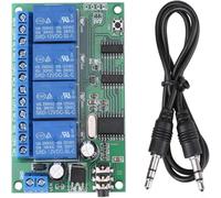 Tidgel AD22B04 12V Módulo de relé decodificador de control remoto de teléfono de 4 canales para alarma de seguridad y equipos industriales