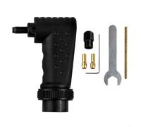 Tidgel Adaptador de amoladora rotativa de ángulo recto de 90 grados, soporte de broca de metal para lijado de espacio reducido, pulido negro