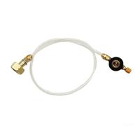 Tidgel Adaptador de quemador de propano para estufa de gas al aire libre, reutilizable para válvula de cartucho de GLP con rosca de bloqueo, tubo de poliuretano de 70 cm (válvula de inflado)